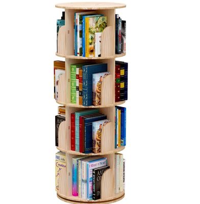 3-5 rangée enfants étagère tournante pour les livres généraux dans le salon blanc