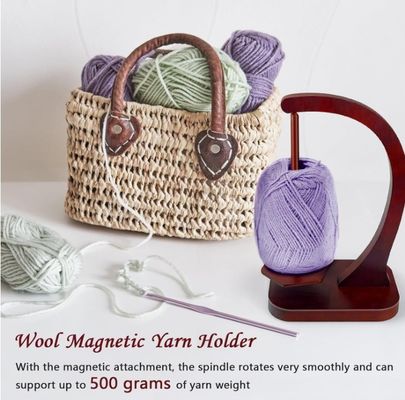 Mécanisme de rotation magnétique en métal, filateur de fils en bois pour le tricot et le crochet