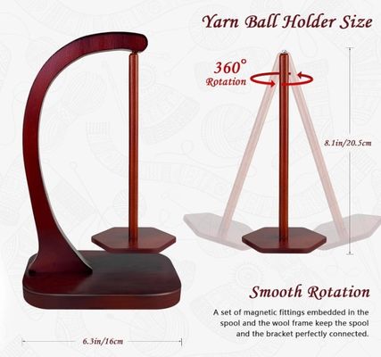 Mécanisme de rotation magnétique en métal, filateur de fils en bois pour le tricot et le crochet