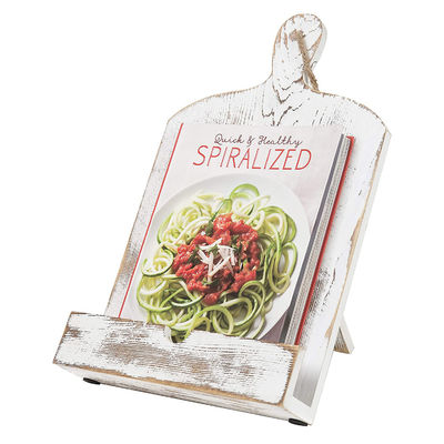 Conception fonctionnelle De style rustique en bois, livre de cuisine, support sans échantillon