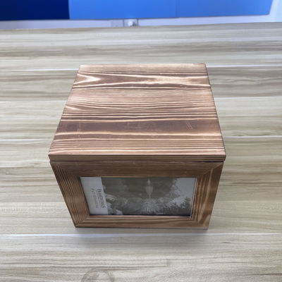 Boîte de stockage de cadre photo en bois en 21x21x17cm Taille avec option de couleur personnalisable