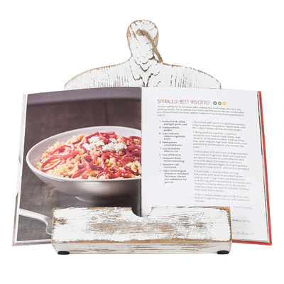 Conception fonctionnelle De style rustique en bois, livre de cuisine, support sans échantillon