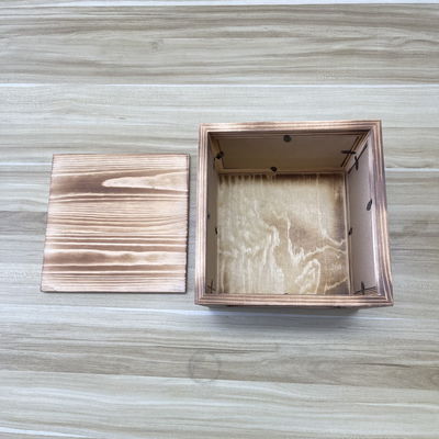 Boîte de stockage de cadre photo en bois en 21x21x17cm Taille avec option de couleur personnalisable