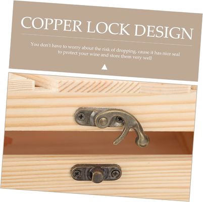 Logo personnalisé Cas de vin en bois acceptable pour la bouteille de vin rouge boîte de récipient cadeau