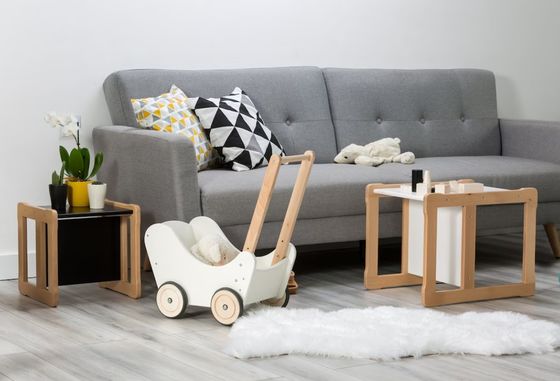 Logo personnalisé fonction d'économie d'espace 202406 Chaise multifonctionnelle en bois Montessori