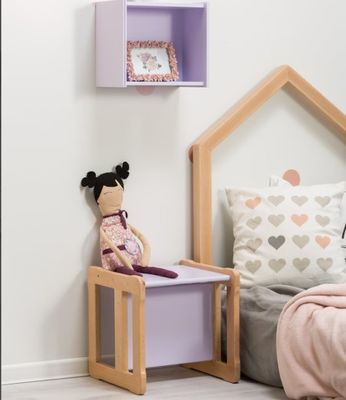 Logo personnalisé fonction d'économie d'espace 202406 Chaise multifonctionnelle en bois Montessori