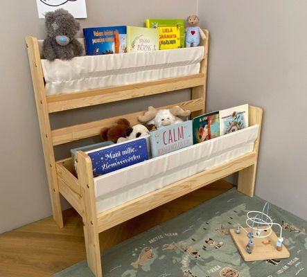 Étagère en bois Montessori Fonction de rangement caché et d'économie d'espace pour les tout-petits