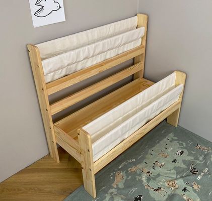 Étagère en bois Montessori Fonction de rangement caché et d'économie d'espace pour les tout-petits