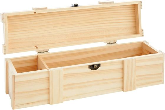 Bouteilles de vin divisées ou demi Boîte à vin en bois massif 13,8X3,9X3,9 pouces avec logo personnalisé