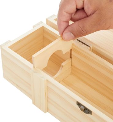 Bouteilles de vin divisées ou demi Boîte à vin en bois massif 13,8X3,9X3,9 pouces avec logo personnalisé