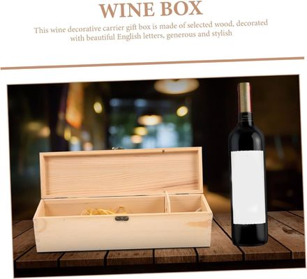 Boîte cadeau de vin en bois unique en bois massif pour autres objets de cadeau