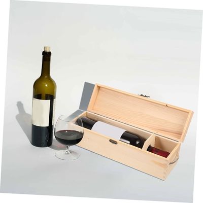 Boîte cadeau de vin en bois unique en bois massif pour autres objets de cadeau