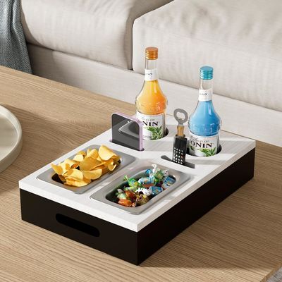 Logo personnalisé Acceptable Populaire Couch Bar Snack Box Sofa Organisateur pour les tables d'appoint