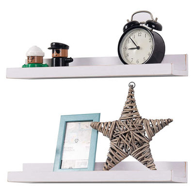 Étagère flottante en bois composite blanc montée sur le mur Étagères de rangement pour le salon