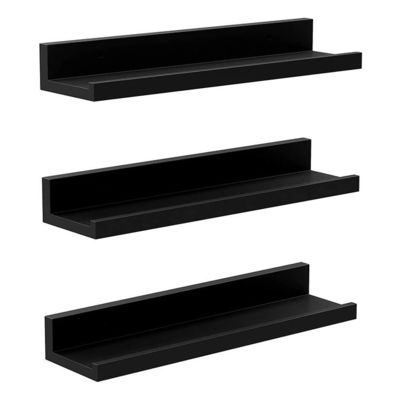 Étagère flottante en bois composite blanc montée sur le mur Étagères de rangement pour le salon
