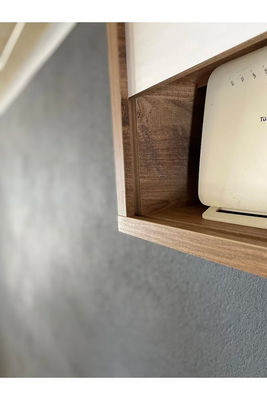Routeur mural brûlé cacher le modem Internet stockage avec boîte Wifi en bois décoratif