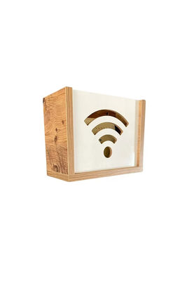 Routeur mural brûlé cacher le modem Internet stockage avec boîte Wifi en bois décoratif