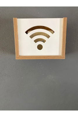 Routeur mural brûlé cacher le modem Internet stockage avec boîte Wifi en bois décoratif