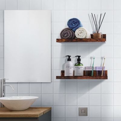 Économiser de l' espace Cuisine Ensemble de 5 Petits Portraits Rideau Maison Bois Étagères flottantes Pour le Mur