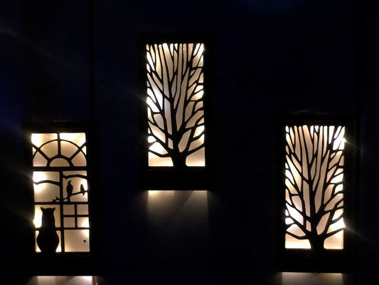 Décoration murale LED en bois faite à la main pour la chambre à coucher