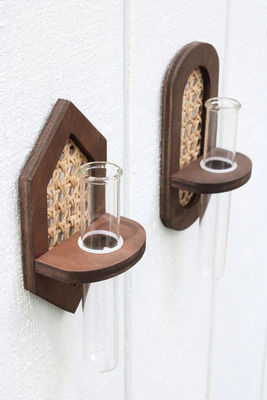 Planteur hydraulique Boho suspendu au mur Planteur mural avec sérigraphie/brûlé