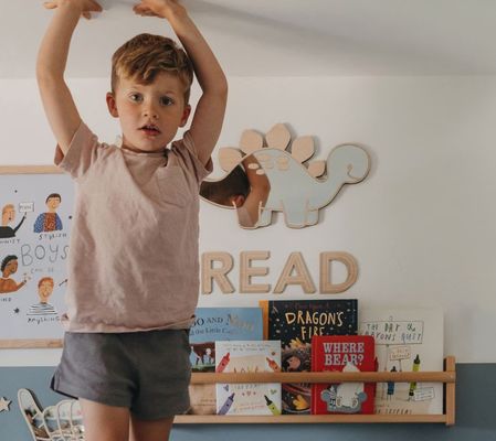 Logo personnalisé en bois en forme de dinosaure cadre miroir avec cadre en bois et en bois