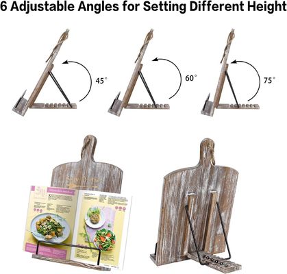 Étagère de lecture en bois Étagère de bureau Calendrier avec cadre en bois massif et échantillonnage gratuit