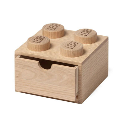 Commande personnalisée acceptée Lego tiroir de bureau en bois 4 Boîte en chêne savonnée pour bijoux pour enfants