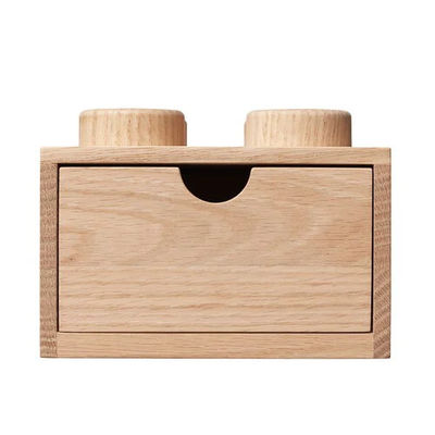Commande personnalisée acceptée Lego tiroir de bureau en bois 4 Boîte en chêne savonnée pour bijoux pour enfants