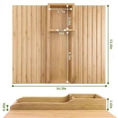 Salle de séjour canapé rectangulaire plateau pliable canapé en bambou sous-sol avec blocs de coupe