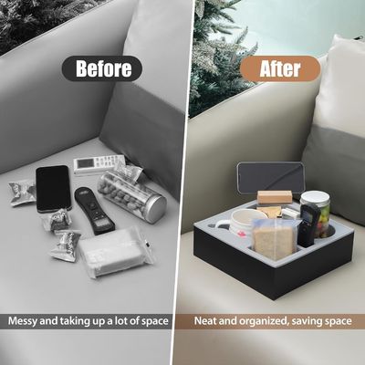 Couch en silicone en bois Caddy organisateur pour canapé imperméable voiture acceptant la commande personnalisée