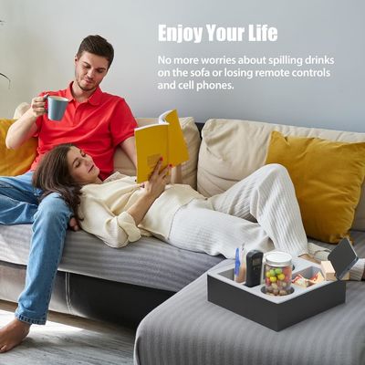 Couch en silicone en bois Caddy organisateur pour canapé imperméable voiture acceptant la commande personnalisée