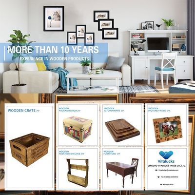 Commande personnalisée Accepté Rectangle Décoratif inachevé Boîte d'emballage en bois