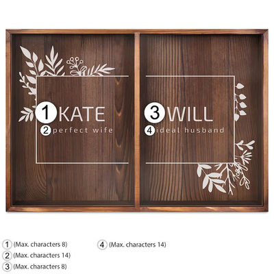 Boîte en bois personnalisée pour anniversaire et cadeau de mariage
