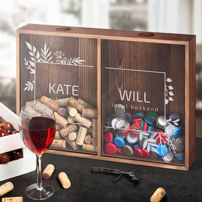 Boîte en bois personnalisée pour anniversaire et cadeau de mariage