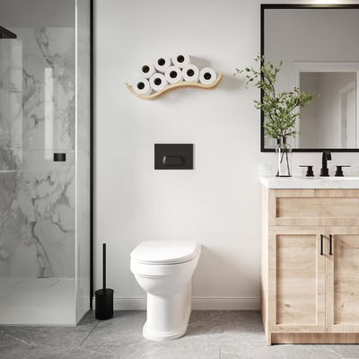 Logo personnalisé Acceptable garde-robe en bois porte-papier toilette étagère pour salle de bain