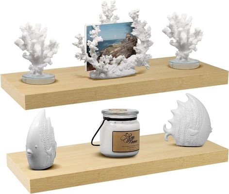 60.96cm x 22.86cm Étagères flottantes en érable Ensemble de 2 pour les appareils de cuisine