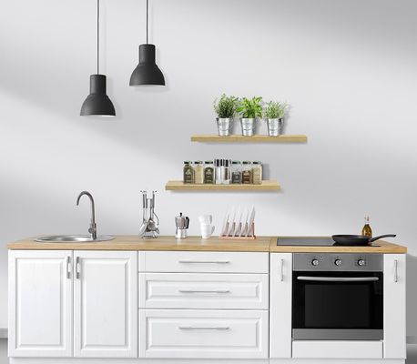 60.96cm x 22.86cm Étagères flottantes en érable Ensemble de 2 pour les appareils de cuisine