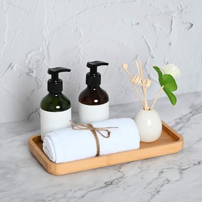 Plateau de service en bambou stackable biologique moderne chaud pour bol de thé