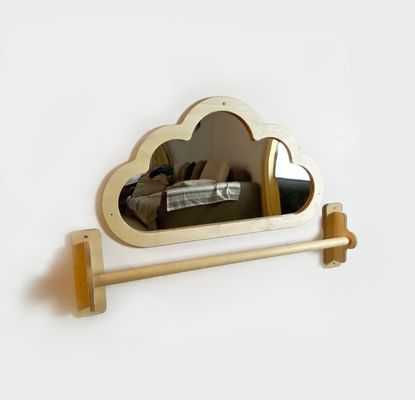 Montessori miroir en bois et miroir de sol pour optimiser l'espace