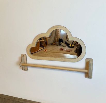 Montessori miroir en bois et miroir de sol pour optimiser l'espace
