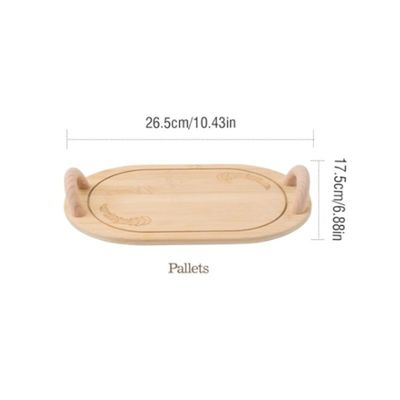 Conception personnalisée Ensemble de thé en bois pour les enfants Couvercles de tasse et plateaux de service