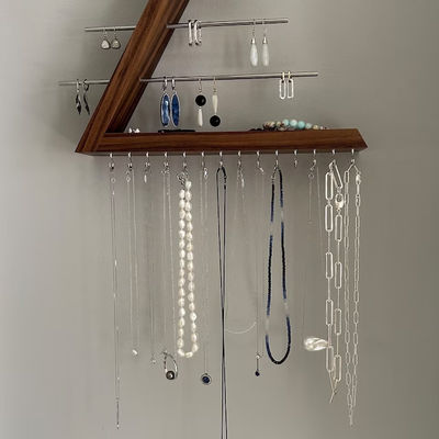 Logo personnalisé Acceptable inachevé bois de bouleau Couleur suspendue Noix Organisation de bijoux