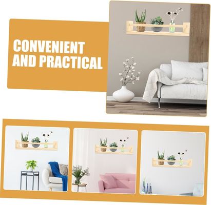 Étagère suspendue décorative en bois Ensemble de 2 pour le pot de fleurs de livre et cadeau d'organisateur de pépinière