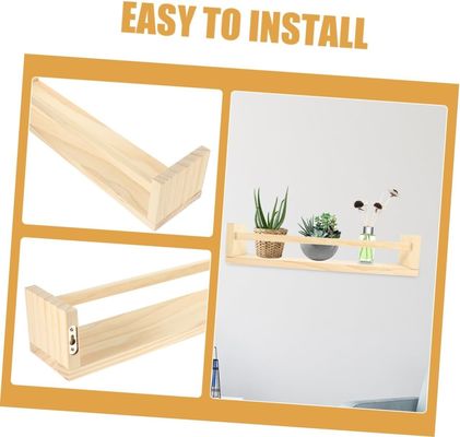 Étagère suspendue décorative en bois Ensemble de 2 pour le pot de fleurs de livre et cadeau d'organisateur de pépinière