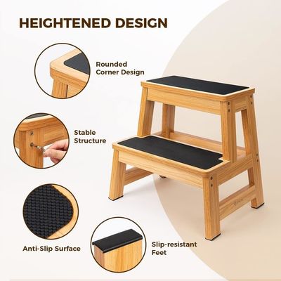 Un tabouret en bois anti-dérapant pratique et élégant