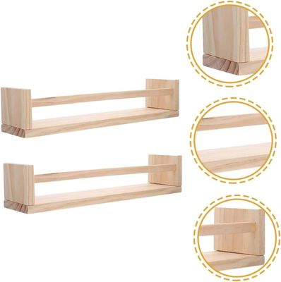 Logo personnalisé Étagère suspendue en bois pour livre et pot de fleurs Conception économe en espace