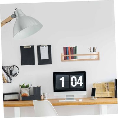 Logo personnalisé Étagère suspendue en bois pour livre et pot de fleurs Conception économe en espace