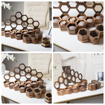 Boîte à montres en bois environnementale à couvercle coulissant