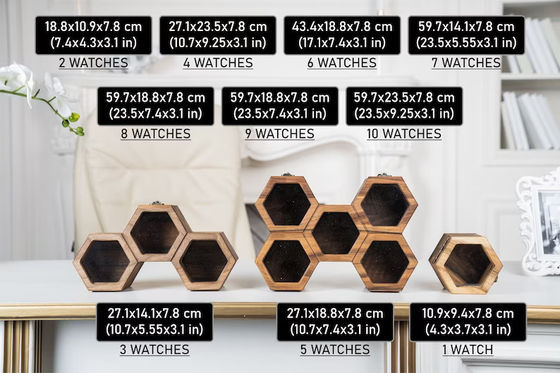 Boîte à montres en bois environnementale à couvercle coulissant